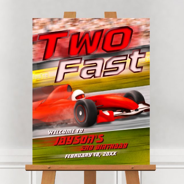 Two Fast - Racing 2nd Birthday Foam Board (Creator Uploaded)