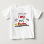 Two Fast Red Race Car 2nd Birthday Party Outfit Baby T-Shirt<br><div class="desc">Two Fast Red Race Car 2nd Birthday Party Outfit Baby T-Shirt</div>