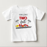 Two Fast Red Race Car 2nd Birthday Party Outfit Baby T-Shirt<br><div class="desc">Two Fast Red Race Car 2nd Birthday Party Outfit Baby T-Shirt</div>