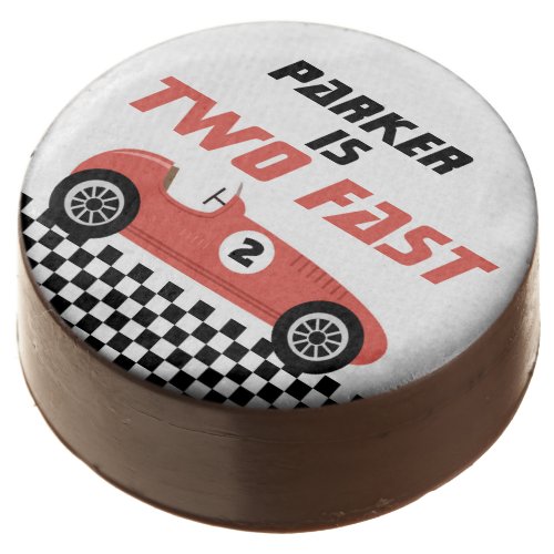  Two Fast Red Race Car Birthday Party Chocolate Covered Oreo