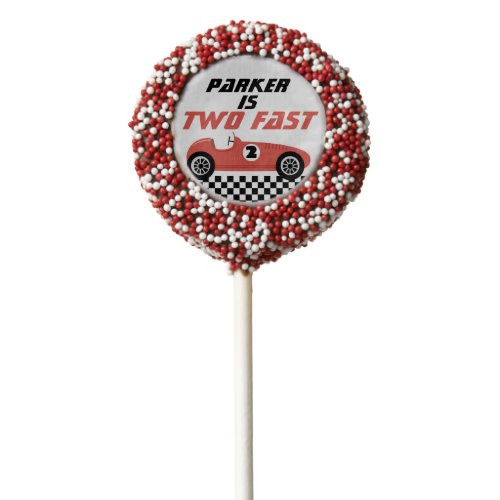  Two Fast Red Race Car Birthday Party Chocolate Covered Oreo Pop