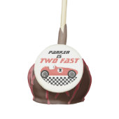 Two Fast Red Race Car Racing Birthday Party Cake Pops (Front)