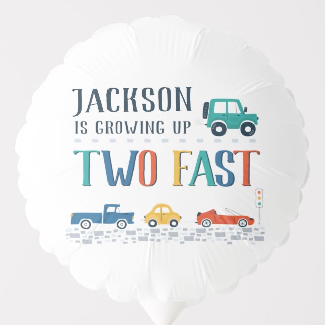 Two Fast Second Birthday  Balloon (Front)