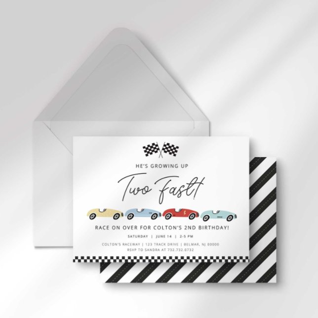 Two Fast Second Birthday Invitation (Creator Uploaded)