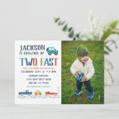Two Fast Second Birthday Photo Invitation (Standing Front)