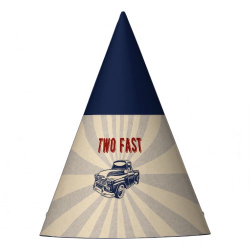 Two Fast Second Birthday Theme Boys Cars Party Hat