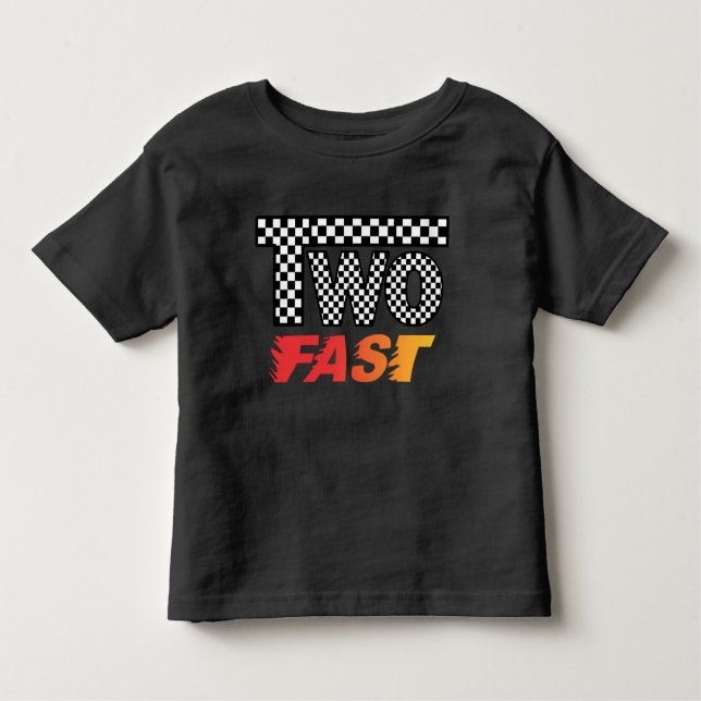TWO Fast Toddler 2nd Birthday T-Shirt (Front)