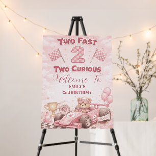 Two Fast Two Curious 2nd Birthday welcome Foam Board