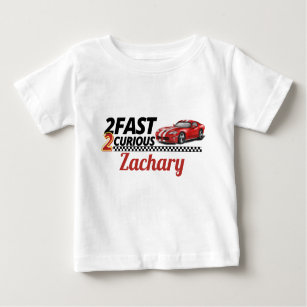 Two Fast Two Curious Vintage Birthday Baby T-Shirt