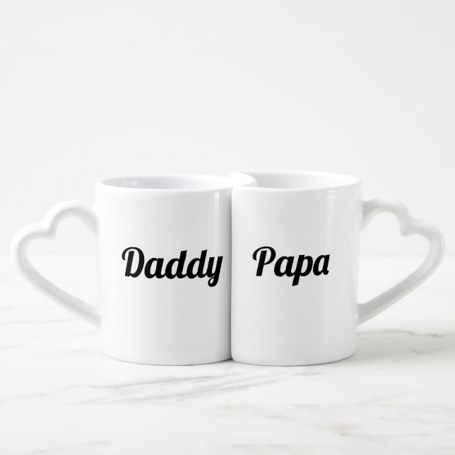 Two Fathers Two Dads Coffee Mug Set (Front Nesting)