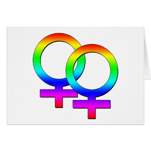 Two Female Signs Card (Front Horizontal)
