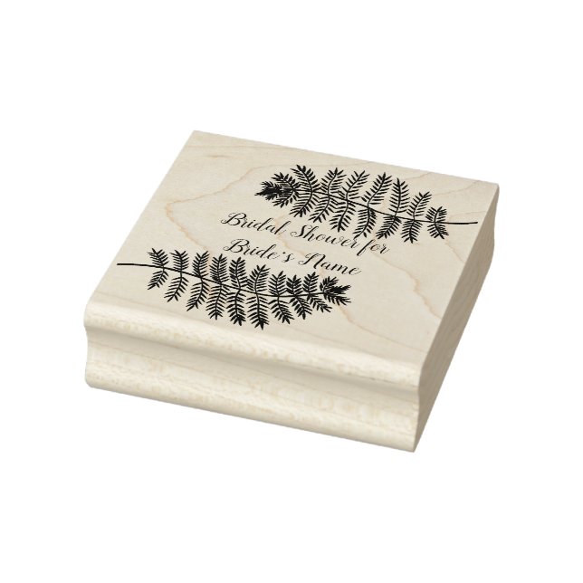 Two Ferns Bridal Shower Rubber Stamp Personalize (Stamp)
