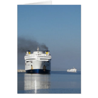 Two Ferries In Greece Cards