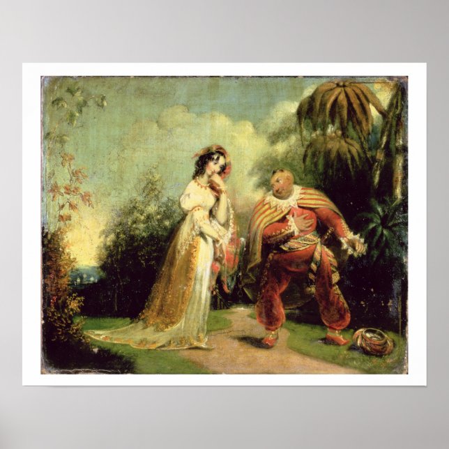 Two figures in Turkish costume in an Eastern lands Poster (Front)
