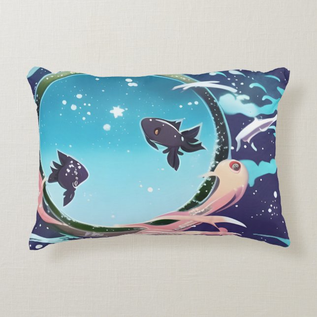 Two Fish Accent Pillow (Front)