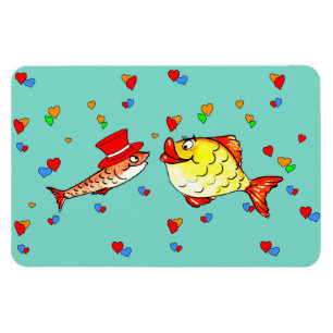 Two fish in love magnet