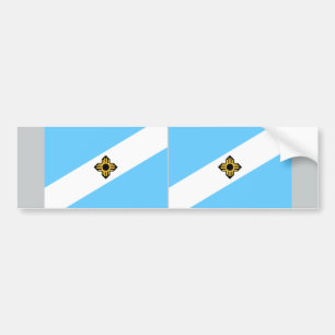 TWO Flags of Madison Bumper Sticker