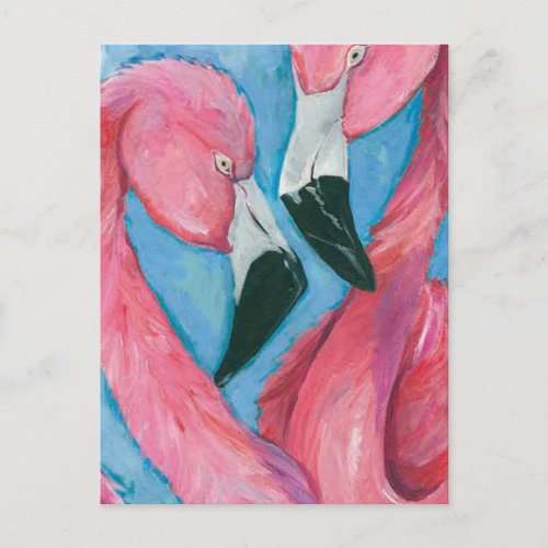 Two Flamingos Postcard