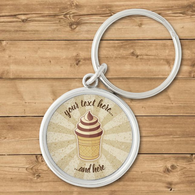 Two Flavors Ice Cream Cup Keychain (Creator Uploaded)