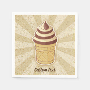 Two Flavors Ice Cream Cup Napkins