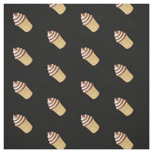 Two Flavors Ice Cream Cup Pattern Fabric (Swatch)