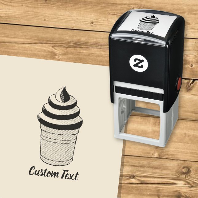 Two Flavors Ice Cream Cup Self-inking Stamp (Creator Uploaded)