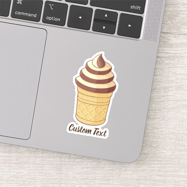 Two Flavors Ice Cream Cup Sticker (Detail)