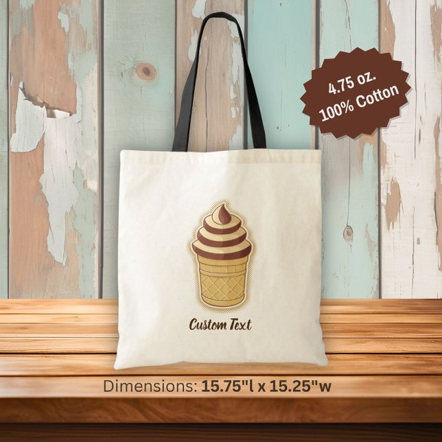 Two Flavors Ice Cream Cup Tote Bag (Creator Uploaded)