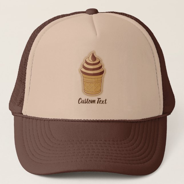 Two Flavors Ice Cream Cup Trucker Hat (Front)