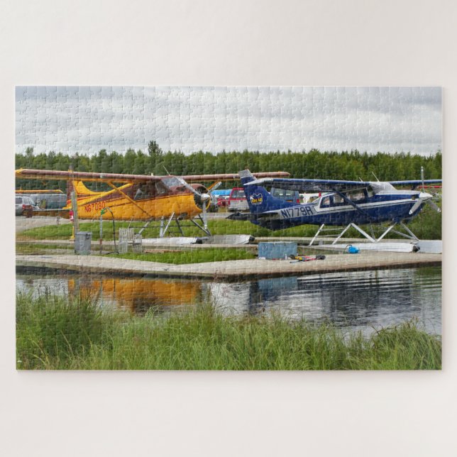Two float planes, Lake Hood, Alaska  Jigsaw Puzzle (Horizontal)