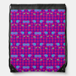 Two Flowers Cupflowers Drawstring Bag