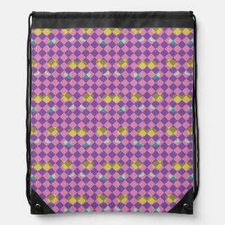 Two Flowers Diamonds Drawstring Bag