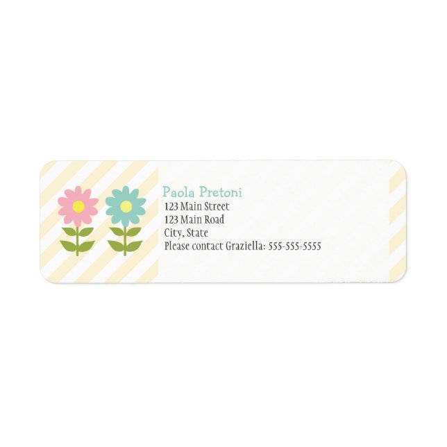 Two Flowers Label (Front)