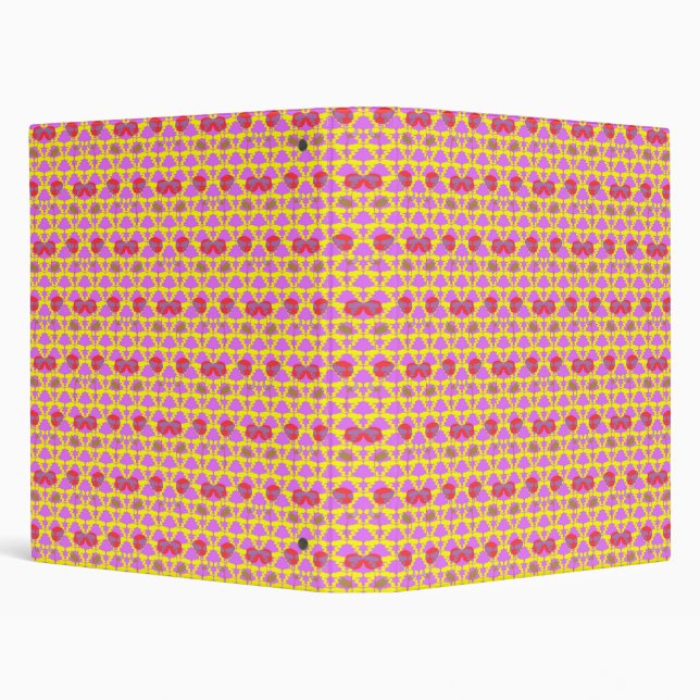 Two Flowers Roses 3 Ring Binder (Background)