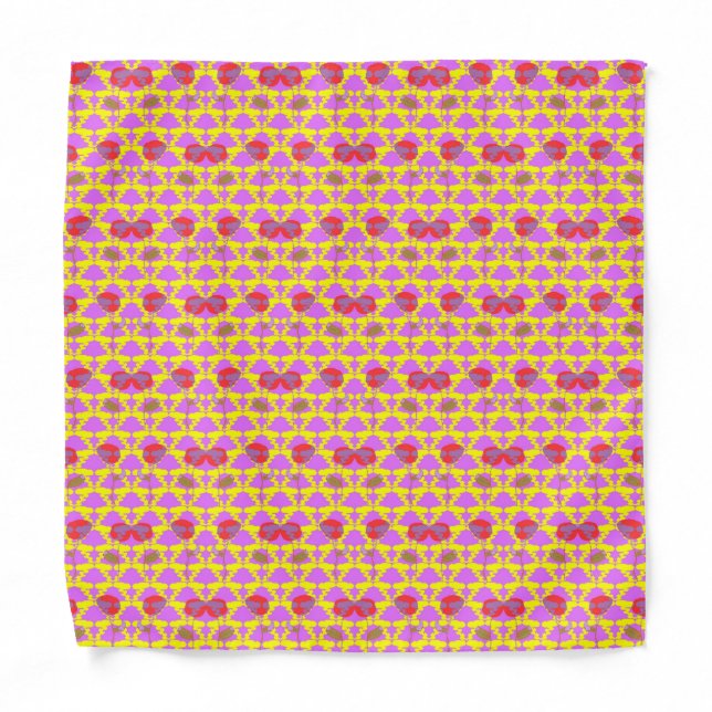 Two Flowers Roses Bandana (Front)