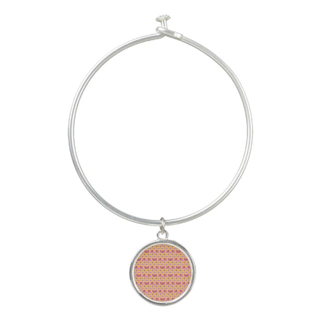 Two Flowers Roses Bangle Bracelet (Front)