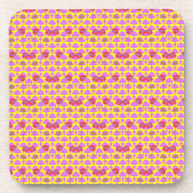 Two Flowers Roses Beverage Coaster (Front)