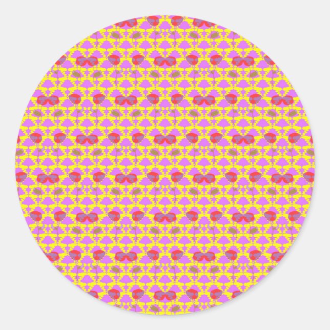 Two Flowers Roses Classic Round Sticker (Front)