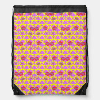 Two Flowers Roses Drawstring Bag