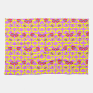 Two Flowers Roses Kitchen Towel