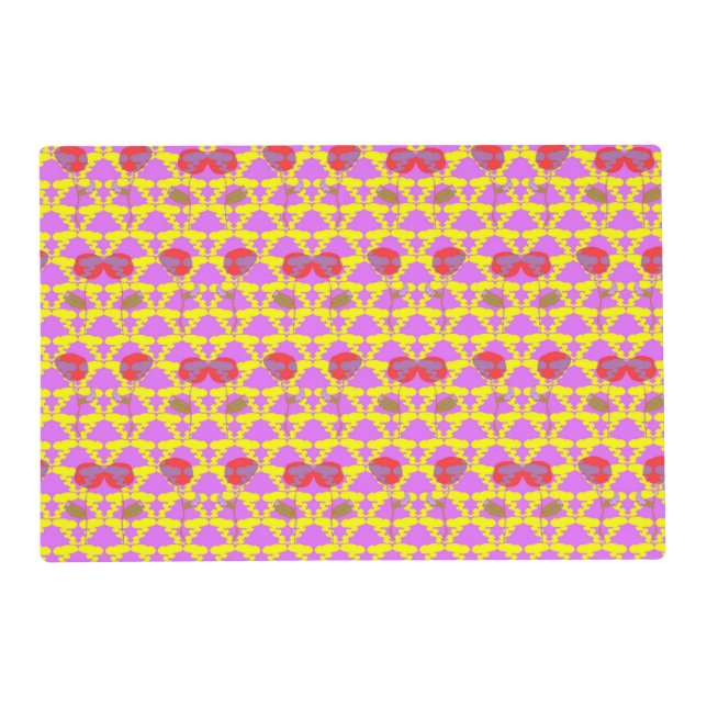Two Flowers Roses Placemat (Front)