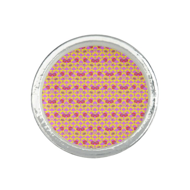 Two Flowers Roses Ring (Front)