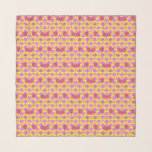 Two Flowers Roses Scarf<br><div class="desc">Flowers that have been arranged in sets of two are set amidst a grid of roses.</div>