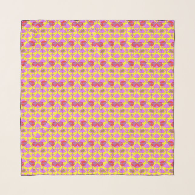 Two Flowers Roses Scarf (Front)