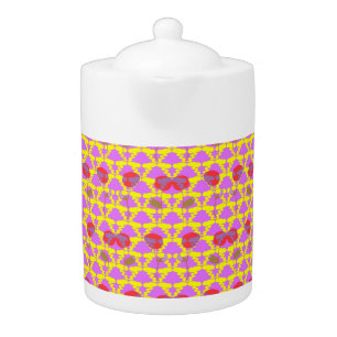 Two Flowers Roses Teapot