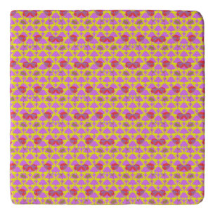 Two Flowers Roses Trivet