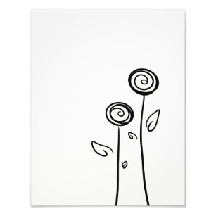 Line Drawings Flowers Art & Wall Décor | Zazzle