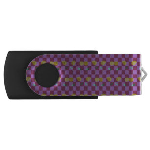 Two Flowers Squares Flash Drive
