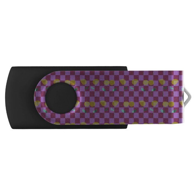 Two Flowers Squares Flash Drive (Front)