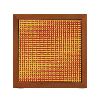 Two Flowers Triangles Desk Organizer